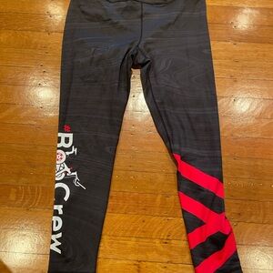 Kali Black Red and White Leggings BooCrew Peloton